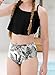blibean Tween Girls Swimsuits Little Kids Summer Two Piece Bikini Sets Teen Girl Fashion Boho Hawaii Swim Bathing Suits Ruffled Beach Swimwear Traje Baño Niñas Size 8-9 Year Old Black