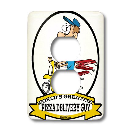 2 prises de courant gâchées ? Plaque 3dRose Pizza Delivery Guy - 3