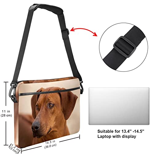 Sacoche Rhodesian Ridgeback multicolore rembourrée pour ordinateur 14 pouces