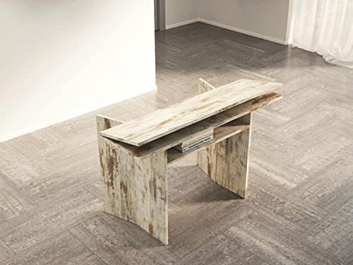 Casabianca Furniture Ritz Vintage White Wash Extendable Console/Dining Table By Talenti Casa, #TOP5