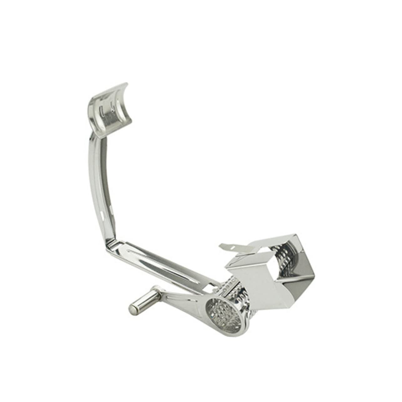 SOLUSTRE 5Pcs Stainless Steel Cheese Grater with Rotary Handheld Shredder and Slicing Tools Includes Main Grater and Interchangeable Planer Blades for Fine and Coarse Grating