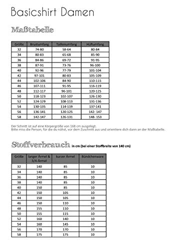 Schnittmuster und Nähanleitung - Damen Shirt - Basicshirt