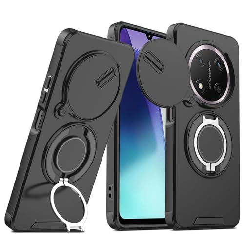 Coque Honor Magic 7 Lite coque de téléphone antichoc anneau bleu noir