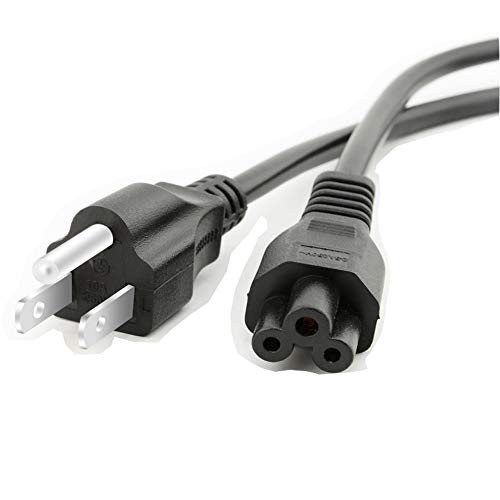 New 3 Prong AC Laptop Power Cord Cable for Dell IBM HP Compaq Asus Sony Toshiba Lenovo Acer Gateway MSI Notebook Computer Charger Pwr: IEC-60320 IEC320 C5 to NEMA 5-15P