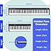 Axus 88 Key Portable Folding Digital Piano Keyboard, Full Size Semi-Weighted Keys, Sustain Pedal, Rechargeable Battery - Black