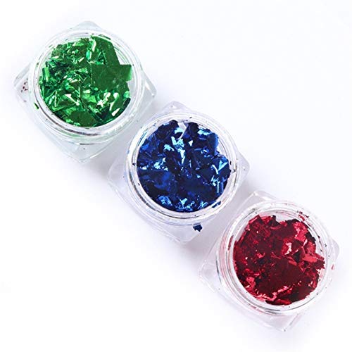 LYDBM Gold Silber rot Bunte Nail artfolie Papier unregelmäßige Aluminium Nagel Aufkleber maniküre Glitter Gel polnische…
