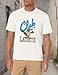 Lacoste Men's Crew Neck Short Sleeve Relaxed Fit Graphic T-Shirt, Farine, XX-Small