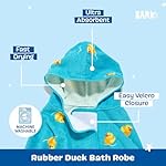 Barkbox Dog Bathrobe Fast Drying with Hook and Loop Closure & Wrap Tie Snuggle, Cute Dogs Clothes, Easy to Clean, Machine Washable, Dog Coats and Tumble Dry Low - Rubber Duck, Medium - Image 2