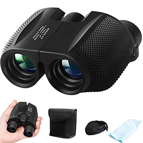 Binoculars for Adults Kids, ZIPOUTE 10x25 Folding Compact Binoculars with Weak Light Night