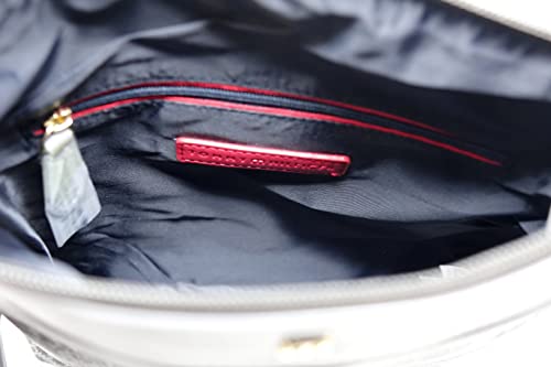 Tommy Hilfiger Women's Gray Logo Printed Coated Canvas Medium Crossbody Handbag Purse + Card Case4