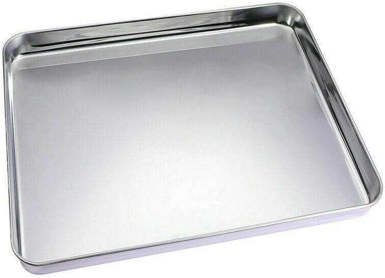 LKOP 2PCS Stainless Steel Baking Oven Tray Cookie Sheet Pan & Rack Set Toaster Roast ScreenM Bakeware sets Baking pans set Sheet pan Baking tray Baking accessories Cookie sheet set