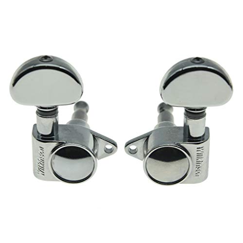 Wilkinson 3X3 Roto Style Full Size Sealed Guitar Tuners Tuning Keys Pegs Guitar Machine Heads Fits Usa Les Paul Or Acoustic Guitars Chrome #TOP3