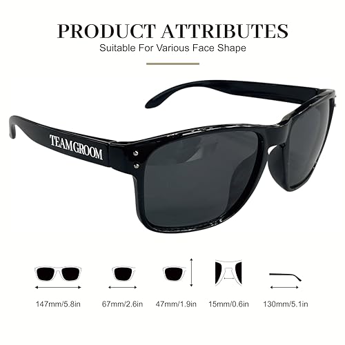 Image of Groomsmen Sunglasses for Men - Wedding Sunglasses for Groomsman Proposal Gifts, Bachelor Party Favors
