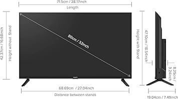 Greativelife 80cm (32Inches) 4K Ultra HD Smart LED TV GL320001 (Black) (2023 Model) Black