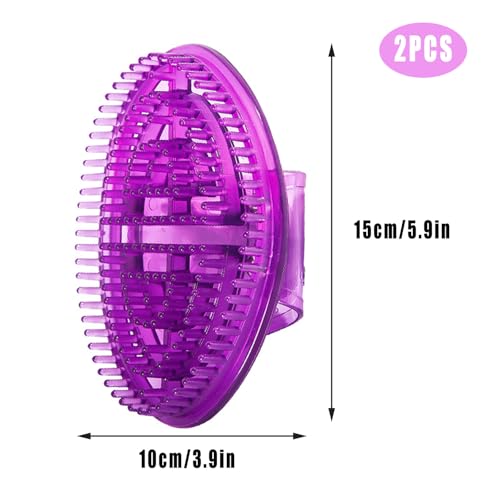 2 Stück Meridian Massagebürste, MeridianBürste, Silikon Körpermassagebürste, Hand-Massagebürste, Massage und Körperformung, umweltfreundlich und geruchsneutral (Lila)