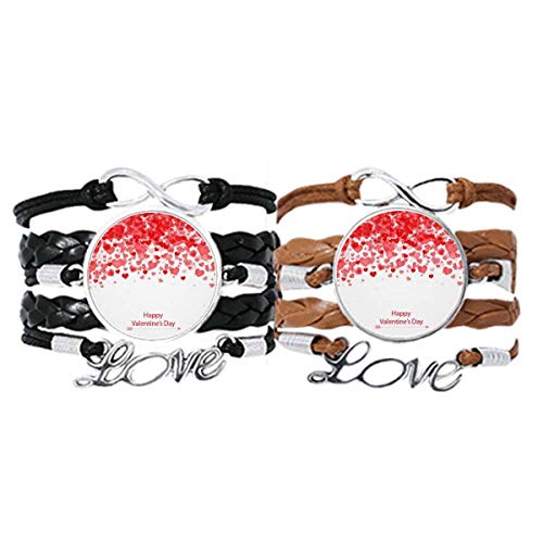 Bracelets en cuir avec cœurs fleurs lot idéal pour offrir à un être cher