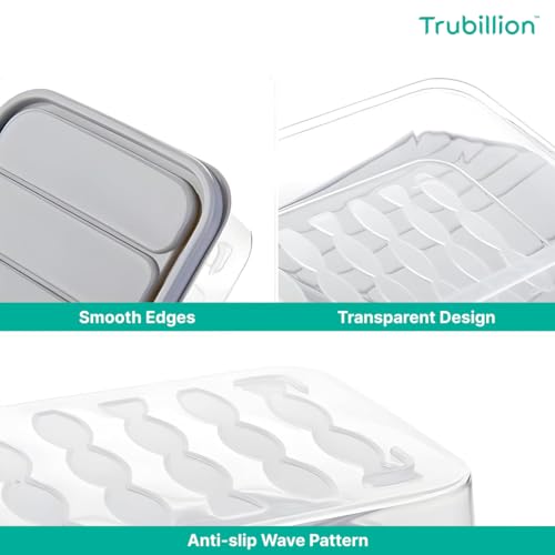 Image of FridgeBox Set of 6 Fridge Storage Containers with Lid 1200ml Freezer Safe BPA Free Stackable Transparent Organizer Boxes for Vegetables Fruits Snacks Kitchen Made in India