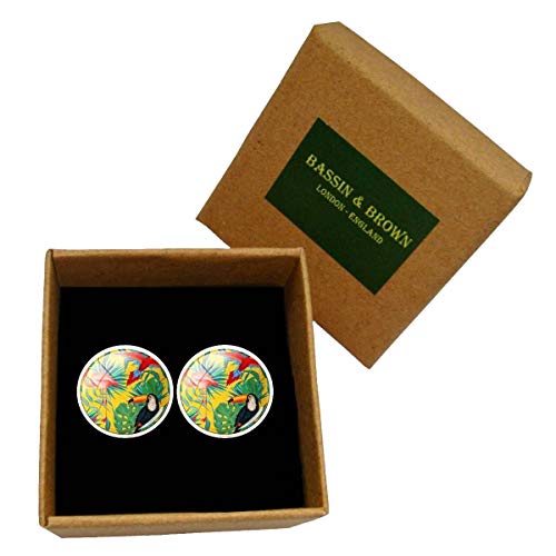 Mancuernillas tropicales para hombre miniatura 6