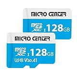 Micro Center 128GB microSDXC Card 2 Pack, Nintendo-Switch Compatible Flash Memory Card, UHS-I C10 U3 V30 4K UHD Video A1 R/W Speed up to 90/60 MB/s Micro SD Card with Adapter (128GB x 2)