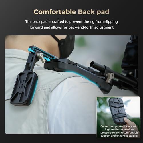 Image of SmallRig Universal 15mm Shoulder Pad Support + 12 Inches (30 cm) Aluminum Alloy 15mm Rod