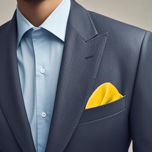 Image of Men's Pocket Square, Solid Color Boys Handkerchiefs for Men Wedding Party