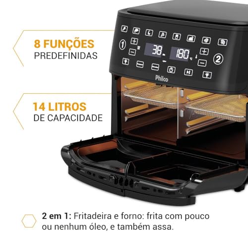 Air Fryer Philco 14L 4 em 1 Painel Digital PAF14A 127V - Imagem 4
