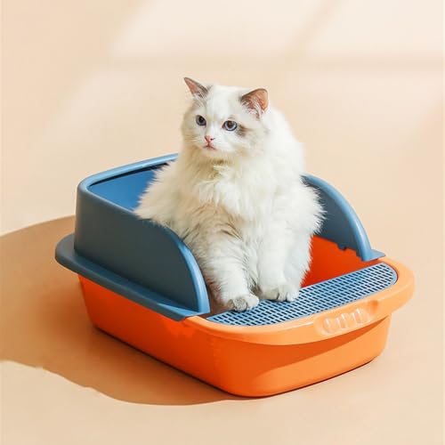 Arenero para gato grande semi cerrado naranja miniatura 5