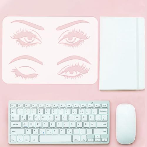 FINGERINSPIRE 3 pcs Facial Features Painting Stencil 21x29.7cm Reusable Eyes Nose Mouth Eyebrows Beard Drawing Template Faces Features Stencil for Painting on Wood Wall Fabric Furniture - Image 3