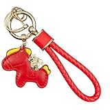 New Year Horse Charm - Leather Purse Keychain Ornament | Teens Kids Students Collector Cultural Gear, Car Truck Sedan Backpack Suitcase Wallet Accessories Festive Elegance Touch