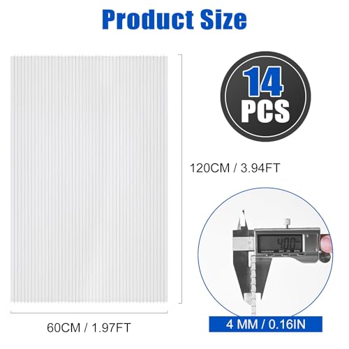 Tolanbbt YGBAN4MM6P 6P Polycarbonate Greenhouse Panels Twin-Wall Roof Sheets Water Impact Resistance Clear Corrugated Plastic Roofing thumb #1