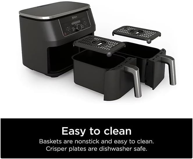 Easy to clean Ninja Foodi Air Fryer baskets and crisper plates