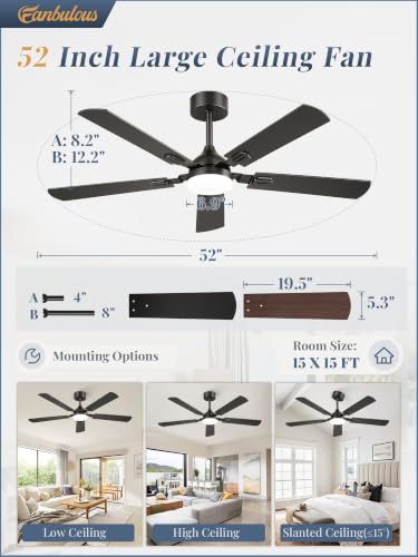 Image of Fanbulous 52 Inch Modern Ceiling Fans with Lights
