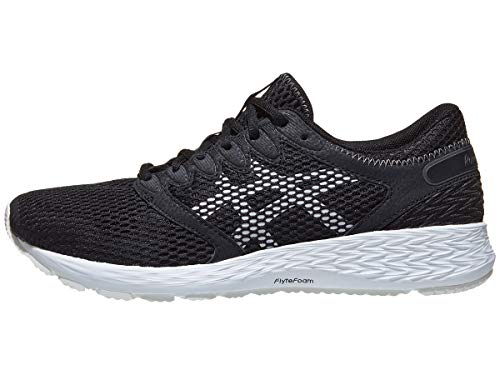 ASICS 1011A136 Men's Roadhawk FF 2 Running Shoe, Black/White - 12 D(M) US