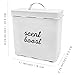 AuldHome Design Laundry Scent Booster Storage Container (White), Enamelware Canister Dispenser for Clothing Fragrance Beads