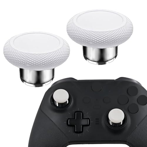 Image of 2 in 1 Short Metal Thumbsticks Replacement for Elite Series 2 Core Controllers, Replacement Thumbsticks for Xbox Elite Series 2 Controllers(White)
