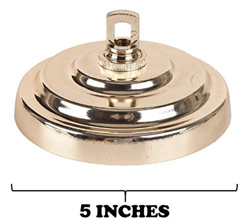 Image of Sangle Sopffy Vingage Canopy Kit and Pendant Light Fixture Chain for Chandelier or Swag Light Fixtures,Maximum Weight of 60 Pounds, 6 feet,Heavy Duty,5 Inches Diameter, Black (S Gold)