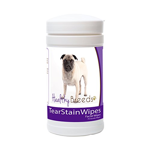 Healthy Breeds Pug Tear Stain Wipes 70 Count  Cucciolini Doodles Healthy breeds pug tear stain wipes 70 count   cucciolini doodles