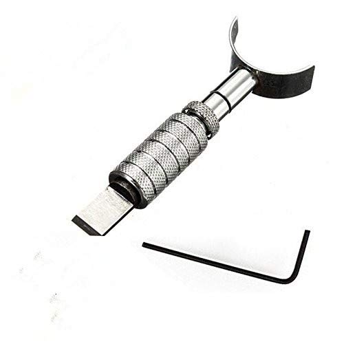 Floratek Lederschnitzerei Drehmesser Verstellbares Leder Schneidemesser DIY Handgemachtes Leder Schneidwerkzeug Drehbares Schnitzmesser mit Klinge Cover