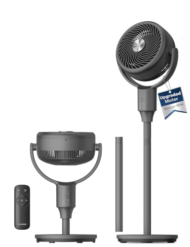 Image of PELONIS Omni-Directional Air Circulator Fan with Remote for Bedroom, Grey
