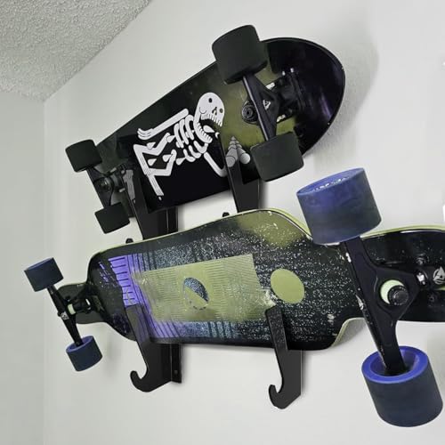 DIYIIRON 2 peças de suporte de parede para skate, suporte de exibição de parede de acrílico para ska