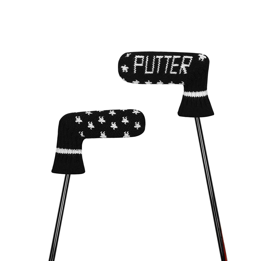 Knit Copertura Per Putter Da Golf - Confezione Da 1 Pezzo, Doppio Strato Lavorato A Maglia, Per Putter A Lama, Carina E Morbida