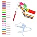ChangSheng 16 Pcs Colors Rhythmic Gymnastics Ribbon, Silk Ribbon For Children's Toys And Wedding Steamers, Party Steamers