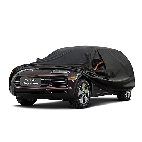 Image of GUNHYI 7 Layer SUV Car Cover Custom Fit Porsche Cayenne (2002-2025) Waterproof All Weather, Heavy Duty Outdoor Snow Sun Rain Uv Protection (Ships from US Warehouse, Delivery 3-8 Days)
