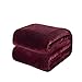Couverture Polaire ，Couverture en Flanelle épaisse Douce Et Confortable, Peut être Utilisée comme Draps De Lit Couverture bébé Housse De Canapé, Entretien Facile Chaud Durable(Vin rouge, 150_x_200_cm)