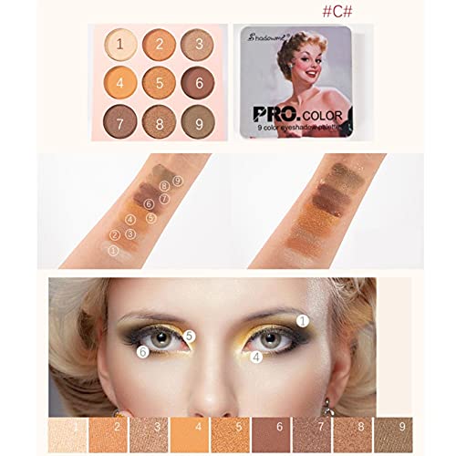 Ilh Big Promotion Makeup Palettes Eyeshadow Palette,Cosmetic Matte Eye Shadow Makeup Palette Shimmer Set 9 Colors #TOP3