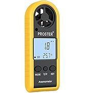 Proster Digitales Anemometer LCD Anzeige mit Hintergrundbeleuchtung Windmesser Windchill Anzeige ...