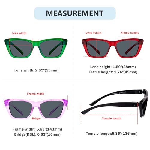 Eyekepper Cat-Eye Metalless Sunglasses with Screwless Spring Hinges For Women2