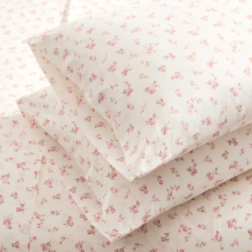 Image of Laura Ashley - Cotton Queen Sheet Set with Pillowcases, Deep Pocket
