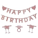 SUNBEAUTY Girlande Buchstaben Rosa Buchstaben Letter Banner DIY Girlande Selber Gestalten Alphabet Girlande Individuell Über 100 Letters Party Dekoration Zimmer Deko