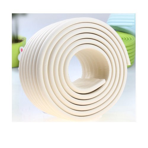 BabySafeHouse Multifunction Furniture Edge Guard Strip Pre-Taped with 3M Adhesive (6.5ft-White Color) for Baby Proofing & Child Safety